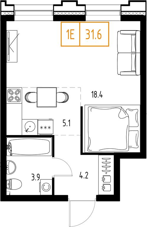 1-BD Apartment Sale, 31.6 sq. m. at Zarechnyi Kvartal, Torgovaya ulitsa, rabochiy posyolok Zarechye, Odintsovskiy City District, Moscow Region, Russia #1 1-BD Apartment Sale, 31.6 sq. m. at Zarechnyi Kvartal, Torgovaya ulitsa, rabochiy posyolok Zarechye, Odintsovskiy City District, Moscow Region, Russia #1