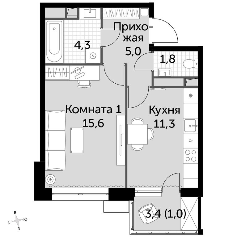 1-BD Apartment Sale, 38.9 sq. m. at Datskiy Kvartal, Datskiy Kvartal Residential Complex, posyolok Nagornoye, Mytishi Urban District, Moscow Region, Russia #1 1-BD Apartment Sale, 38.9 sq. m. at Datskiy Kvartal, Datskiy Kvartal Residential Complex, posyolok Nagornoye, Mytishi Urban District, Moscow Region, Russia #1