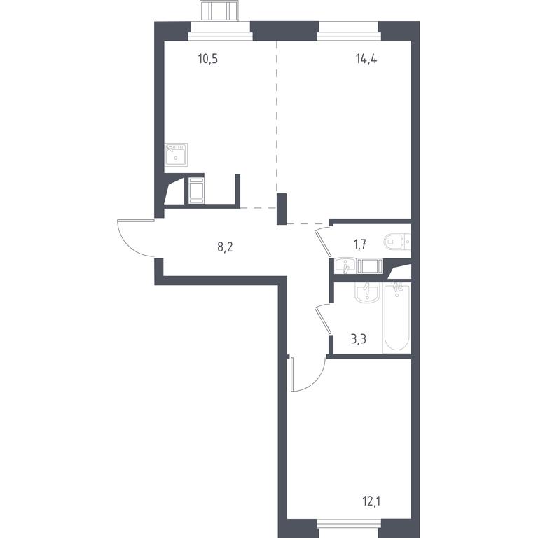 Apartment Sale, 50.6 sq. m. at Liubertsy, ulitsa Kamova, 5к1, Lyubertsy, Moscow Region, Russia #1 Apartment Sale, 50.6 sq. m. at Liubertsy, ulitsa Kamova, 5к1, Lyubertsy, Moscow Region, Russia #1