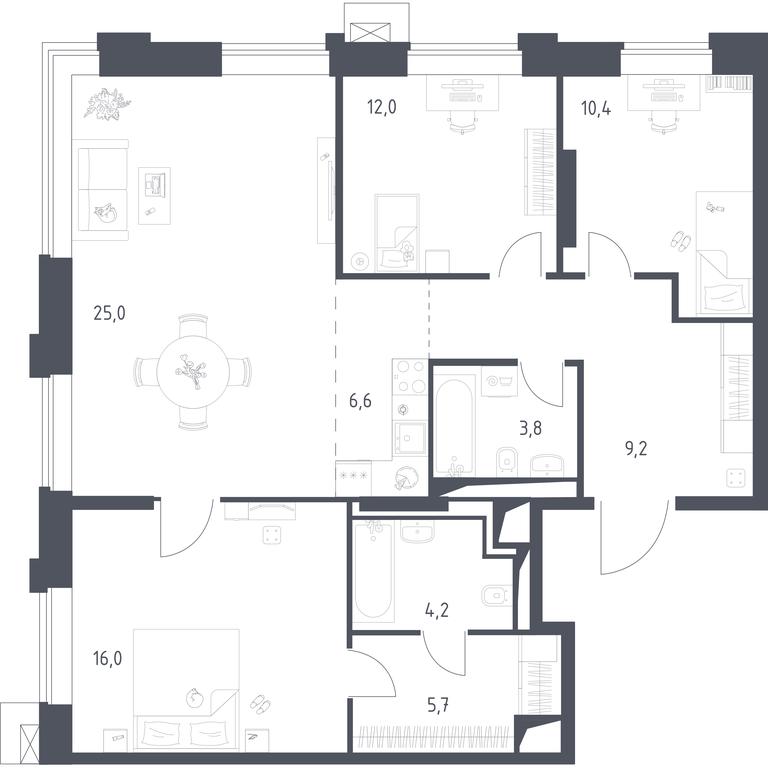 2-BD Apartment Sale, 92.83平方米 at Vereiskaya 41, Vereyskaya Street, 41, Moscow, Russia #1 2-BD Apartment Sale, 92.83平方米 at Vereiskaya 41, Vereyskaya Street, 41, Moscow, Russia #1
