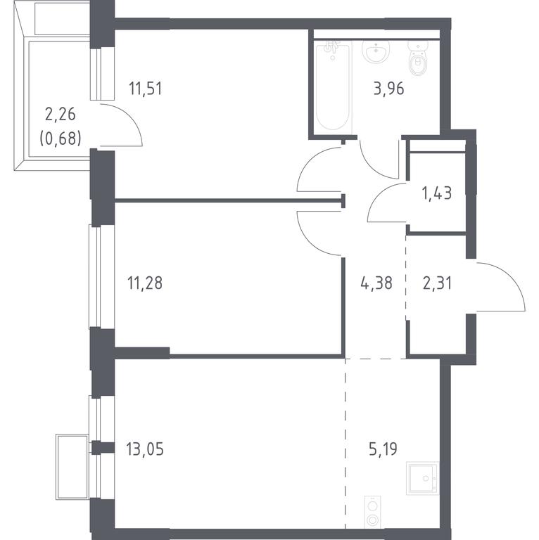 Продажа 1-комн. квартиры, 53,79 м² в ЖК «Егорово Парк», 1-й квартал, посёлок Жилино-1, городской округ Люберцы, Московская область, Россия #1 Продажа 1-комн. квартиры, 53,79 м² в ЖК «Егорово Парк», 1-й квартал, посёлок Жилино-1, городской округ Люберцы, Московская область, Россия #1