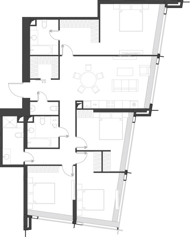 4-BD Apartment Sale, 138.95 sq. m. at Dom Dau, 1st Krasnogvardeysky Drive, 12с6, Moscow, Russia #1 4-BD Apartment Sale, 138.95 sq. m. at Dom Dau, 1st Krasnogvardeysky Drive, 12с6, Moscow, Russia #1