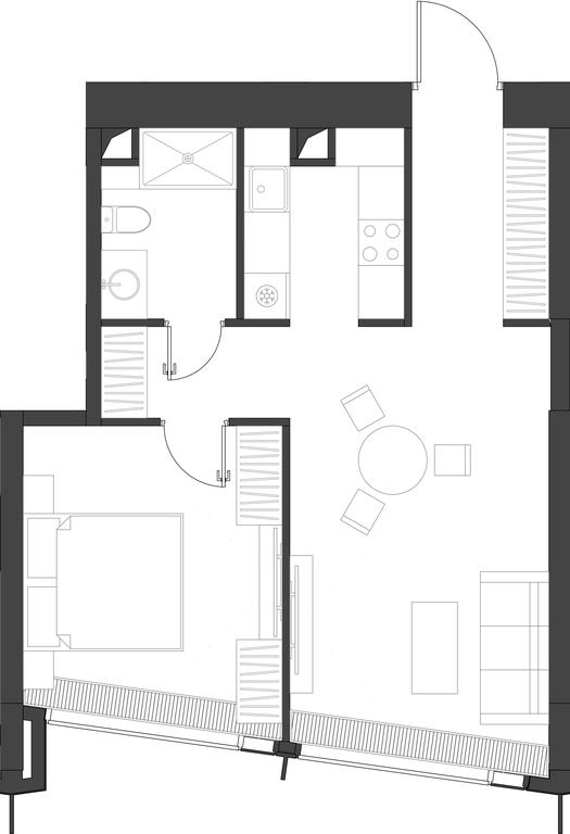 1-BD Apartment Sale, 50.71 sq. m. at Dom Dau, 1st Krasnogvardeysky Drive, 12с6, Moscow, Russia #1
