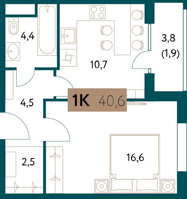 Продажа 1-комн. квартиры, 40,6 м² в ЖК «Настоящее», Винницкая улица, 8к2, Москва, Россия #2 Продажа 1-комн. квартиры, 40,6 м² в ЖК «Настоящее», Винницкая улица, 8к2, Москва, Россия #2