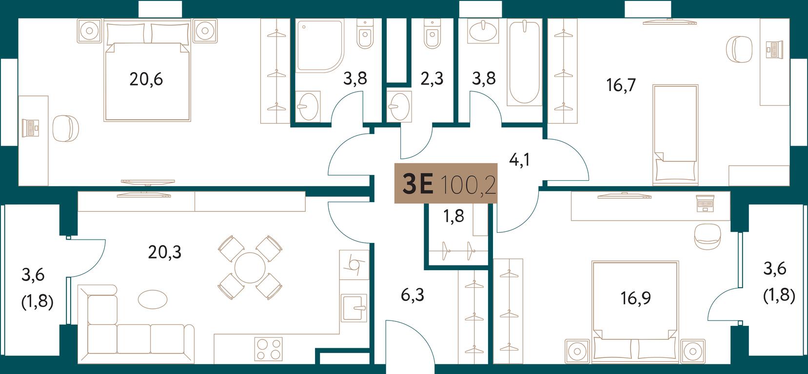 Продажа 3-комн. квартиры, 100 м² в ЖК «Настоящее», Винницкая улица, 8к2, Москва, Россия #1 Продажа 3-комн. квартиры, 100 м² в ЖК «Настоящее», Винницкая улица, 8к2, Москва, Россия #1