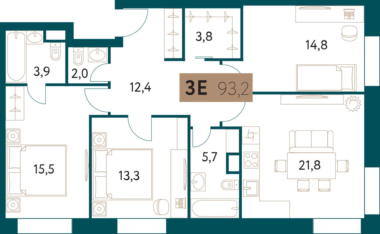 Продажа 3-комн. квартиры, 93,2 м² в ЖК «Настоящее», Винницкая улица, 8к3, Москва, Россия #1 Продажа 3-комн. квартиры, 93,2 м² в ЖК «Настоящее», Винницкая улица, 8к3, Москва, Россия #1