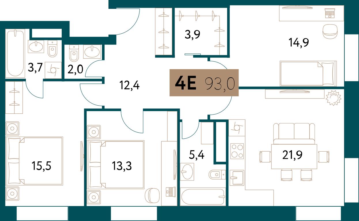 Продажа 3-комн. квартиры, 93 м² в ЖК «Настоящее», Винницкая улица, 8к3, Москва, Россия #2 Продажа 3-комн. квартиры, 93 м² в ЖК «Настоящее», Винницкая улица, 8к3, Москва, Россия #2