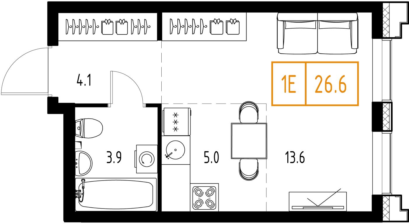 1-BD Apartment Sale, 26.6平方米 at Zarechnyi Kvartal, Torgovaya ulitsa, rabochiy posyolok Zarechye, Odintsovskiy City District, Moscow Region, Russia #1 1-BD Apartment Sale, 26.6平方米 at Zarechnyi Kvartal, Torgovaya ulitsa, rabochiy posyolok Zarechye, Odintsovskiy City District, Moscow Region, Russia #1