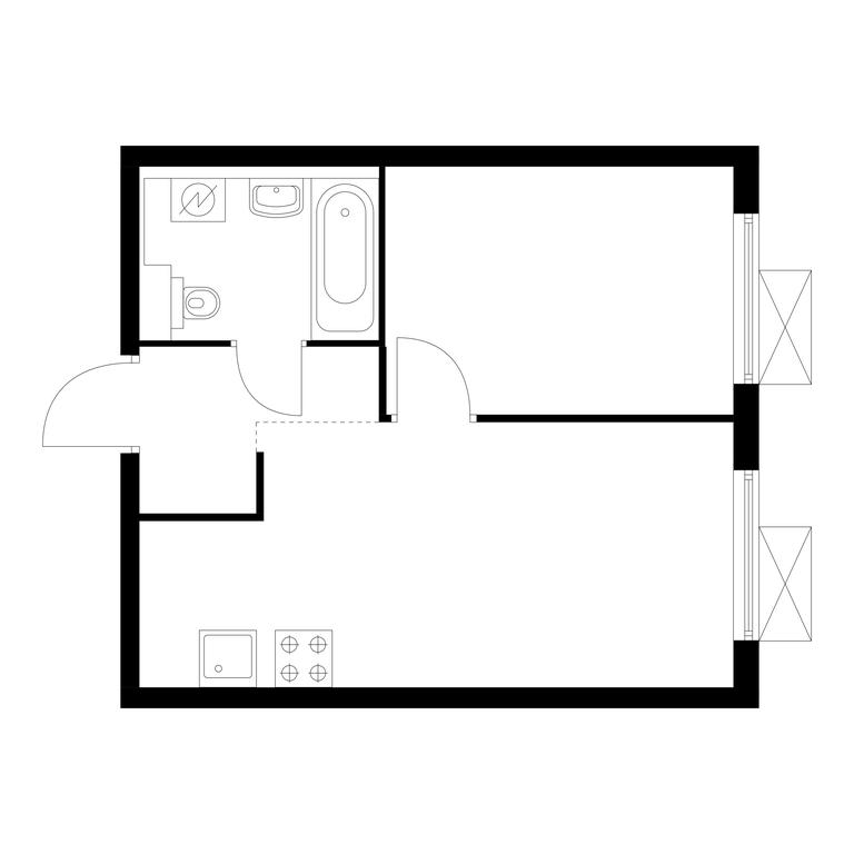 1-BD Apartment Sale, 32.6 sq. m. at Liublinskiy Park, Lyublinskaya Street, 78к2, Moscow, Russia #1