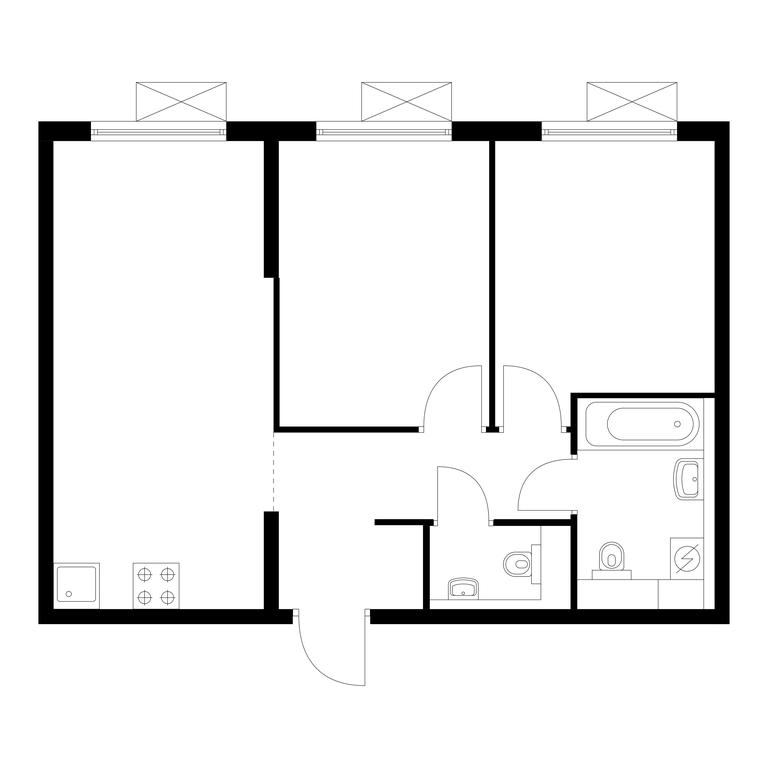 2-BD Apartment Sale, 50.7平方米 at Liublinskiy Park, Lyublinskaya Street, 78к2, Moscow, Russia #1 2-BD Apartment Sale, 50.7平方米 at Liublinskiy Park, Lyublinskaya Street, 78к2, Moscow, Russia #1