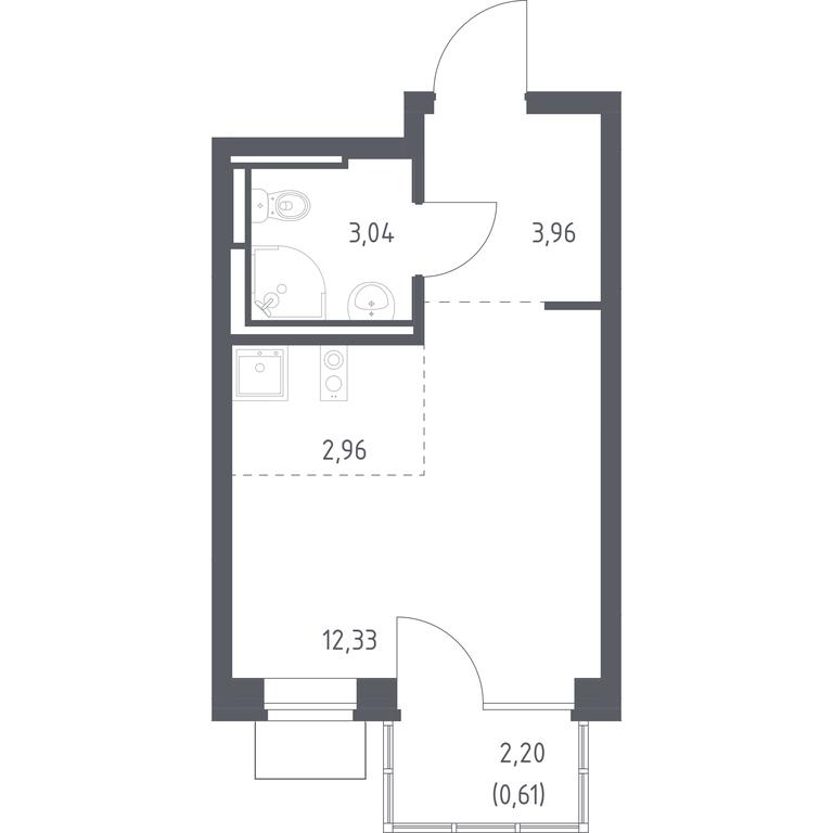Apartment Sale, 22.9 sq. m. at Bogdanovskiy Les, derevnya Bogdanikha, Leninskiy City District, Moscow Region, Russia #1