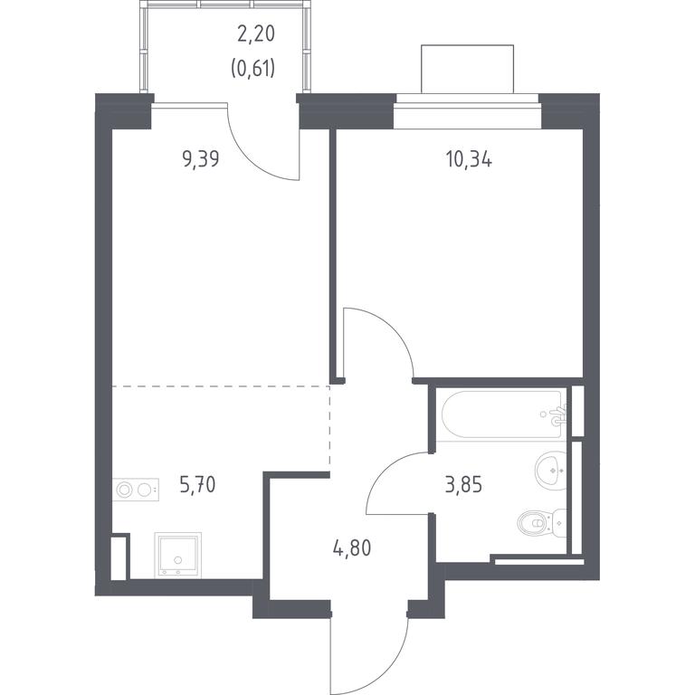Apartment Sale, 34.69 sq. m. at Bogdanovskiy Les, derevnya Bogdanikha, Leninskiy City District, Moscow Region, Russia #1 Apartment Sale, 34.69 sq. m. at Bogdanovskiy Les, derevnya Bogdanikha, Leninskiy City District, Moscow Region, Russia #1