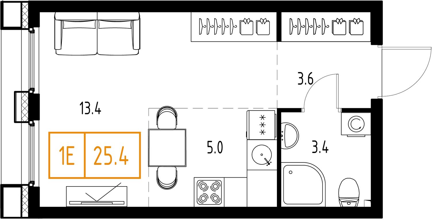 Продажа 1-комн. квартиры, 25,4 м² в ЖК «Заречный квартал», Торговая улица, рабочий посёлок Заречье, Одинцовский городской округ, Московская область, Россия #1