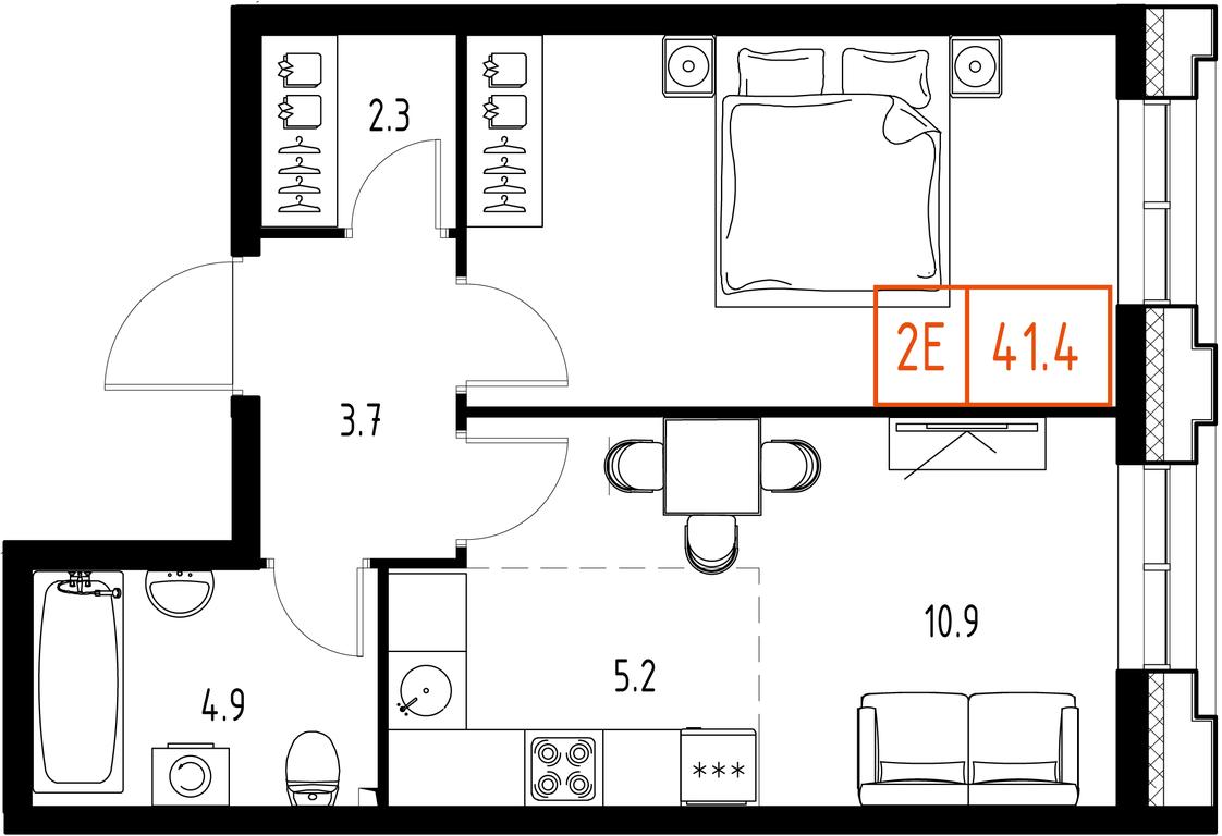 2-BD Apartment Sale, 41.4 sq. m. at Zarechnyi Kvartal, Torgovaya ulitsa, rabochiy posyolok Zarechye, Odintsovskiy City District, Moscow Region, Russia #1 2-BD Apartment Sale, 41.4 sq. m. at Zarechnyi Kvartal, Torgovaya ulitsa, rabochiy posyolok Zarechye, Odintsovskiy City District, Moscow Region, Russia #1