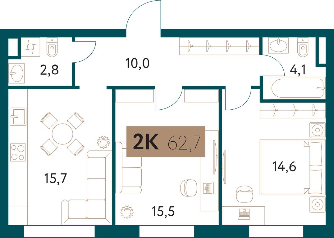 Продажа 2-комн. квартиры, 62,9 м² в ЖК «Настоящее», Винницкая улица, 8к4, Москва, Россия #1 Продажа 2-комн. квартиры, 62,9 м² в ЖК «Настоящее», Винницкая улица, 8к4, Москва, Россия #1