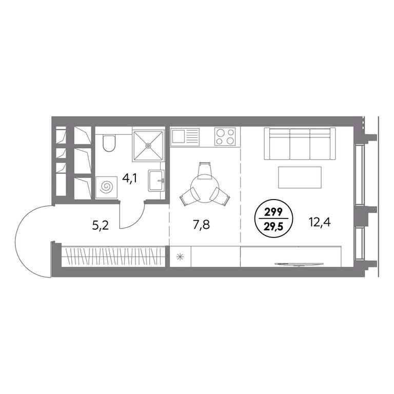 1-BD Apartment Sale, 29.5 sq. m. at Dom56, Fridrikha Engelsa Street, 56с1, Moscow, Russia #1 1-BD Apartment Sale, 29.5 sq. m. at Dom56, Fridrikha Engelsa Street, 56с1, Moscow, Russia #1