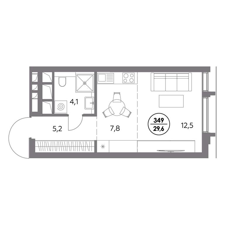 Продажа 1-комн. квартиры, 29,6 м² в ЖК «Дом56», улица Фридриха Энгельса, 56с1, Москва, Россия #1 Продажа 1-комн. квартиры, 29,6 м² в ЖК «Дом56», улица Фридриха Энгельса, 56с1, Москва, Россия #1