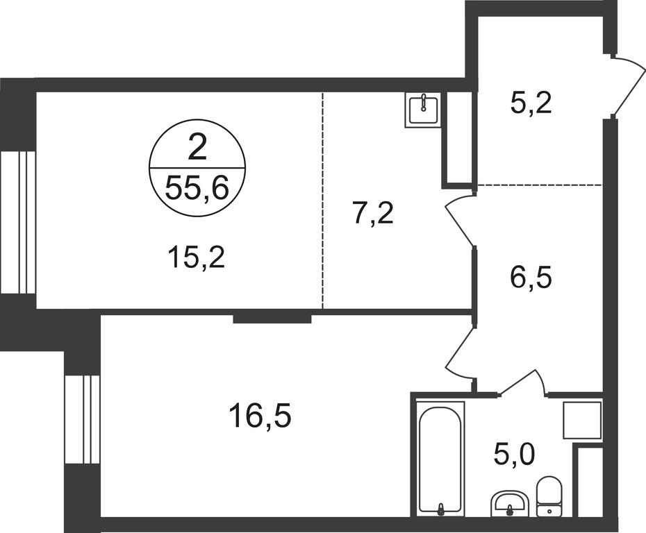 2-BD Apartment Sale, 55.6 sq. m. at Pervyi Moskovskiy, ulitsa Bianki, 1, Moskovskiy, Moscow, Russia #1 2-BD Apartment Sale, 55.6 sq. m. at Pervyi Moskovskiy, ulitsa Bianki, 1, Moskovskiy, Moscow, Russia #1