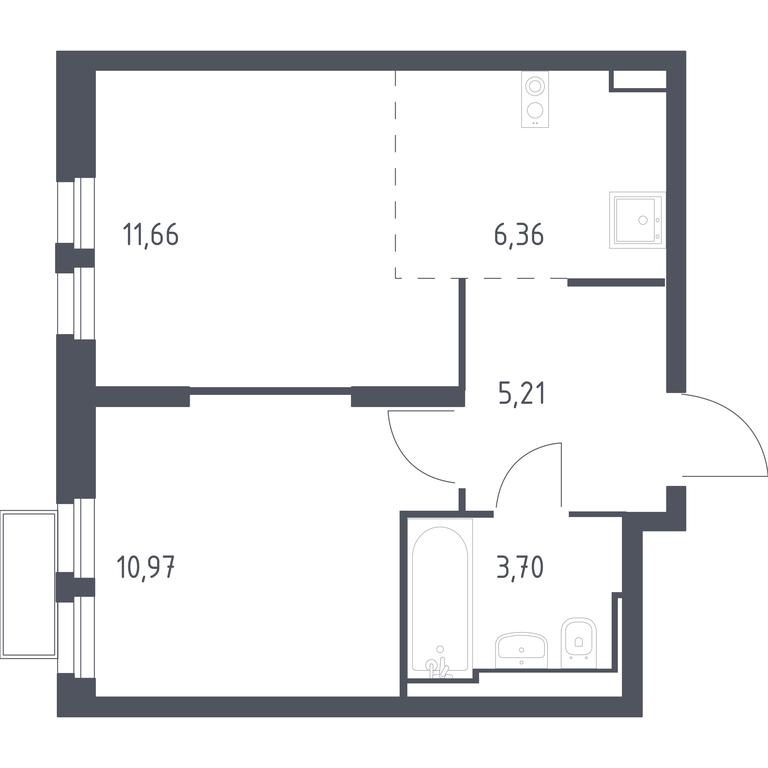 Apartment Sale, 38.14平方米 at Kvartal Strogino, zhiloy kompleks Kvartal Strogino, Krasnogorsk, Moscow Region, Russia #1 Apartment Sale, 38.14平方米 at Kvartal Strogino, zhiloy kompleks Kvartal Strogino, Krasnogorsk, Moscow Region, Russia #1