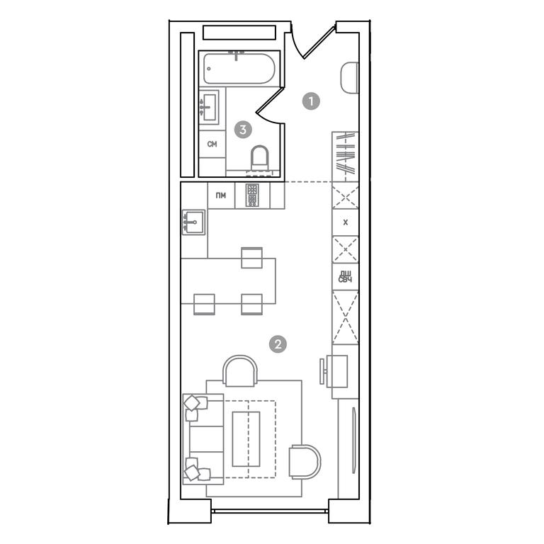 Продажа квартиры, 38,5 м² в ЖК «РЭД7 (RED7)», проспект Академика Сахарова, 11, Москва, Россия #1 Продажа квартиры, 38,5 м² в ЖК «РЭД7 (RED7)», проспект Академика Сахарова, 11, Москва, Россия #1
