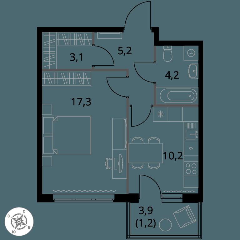 1-BD Apartment Sale, 41.2平方米 at 1 Izmajlovskij, Montazhnaya Street, 8с13, Moscow, Russia #1 1-BD Apartment Sale, 41.2平方米 at 1 Izmajlovskij, Montazhnaya Street, 8с13, Moscow, Russia #1