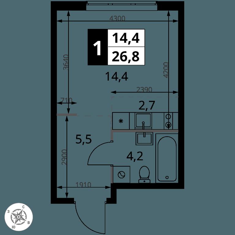 Apartment Sale, 26.8 sq. m. at 1 Izmajlovskij, Montazhnaya Street, 8с13, Moscow, Russia #2 Apartment Sale, 26.8 sq. m. at 1 Izmajlovskij, Montazhnaya Street, 8с13, Moscow, Russia #2