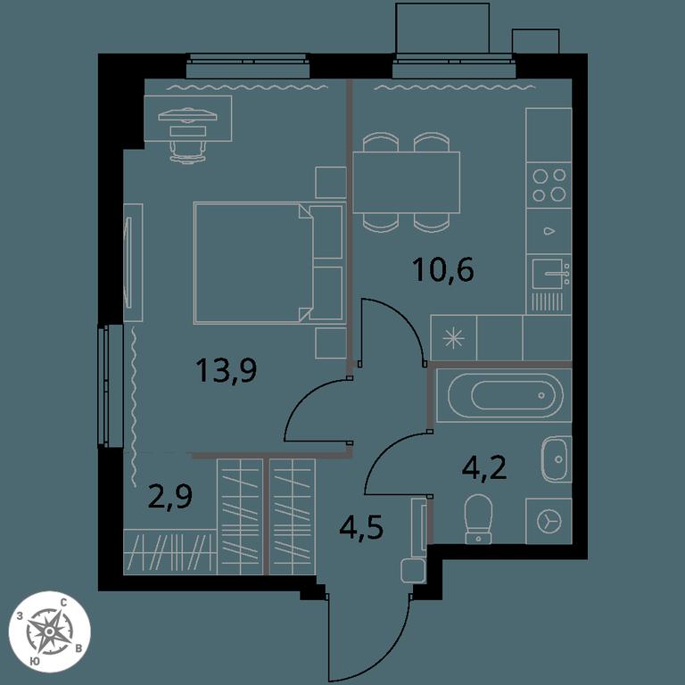 1-BD Apartment Sale, 36.1 sq. m. at 1 Izmajlovskij, Montazhnaya Street, 8с13, Moscow, Russia #1 1-BD Apartment Sale, 36.1 sq. m. at 1 Izmajlovskij, Montazhnaya Street, 8с13, Moscow, Russia #1