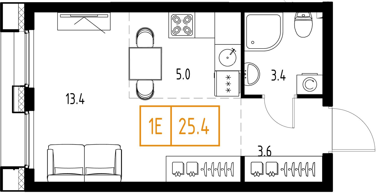 1-BD Apartment Sale, 25.4 sq. m. at Zarechnyi Kvartal, Torgovaya ulitsa, rabochiy posyolok Zarechye, Odintsovskiy City District, Moscow Region, Russia #1 1-BD Apartment Sale, 25.4 sq. m. at Zarechnyi Kvartal, Torgovaya ulitsa, rabochiy posyolok Zarechye, Odintsovskiy City District, Moscow Region, Russia #1