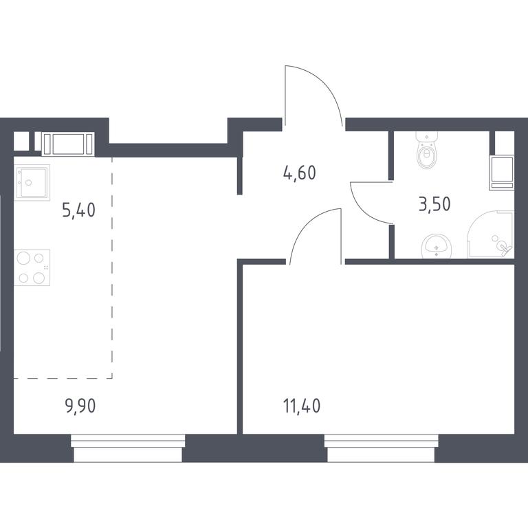 Apartment Sale, 33.9 sq. m. at Eko Bunino, prospekt Kuprina, 34к1, Sosenskoye Settlement, Moscow, Russia #1 Apartment Sale, 33.9 sq. m. at Eko Bunino, prospekt Kuprina, 34к1, Sosenskoye Settlement, Moscow, Russia #1
