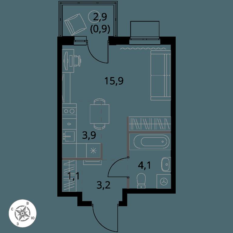 Apartment Sale, 29.1平方米 at 1 Izmajlovskij, Montazhnaya Street, 8с13, Moscow, Russia #1 Apartment Sale, 29.1平方米 at 1 Izmajlovskij, Montazhnaya Street, 8с13, Moscow, Russia #1