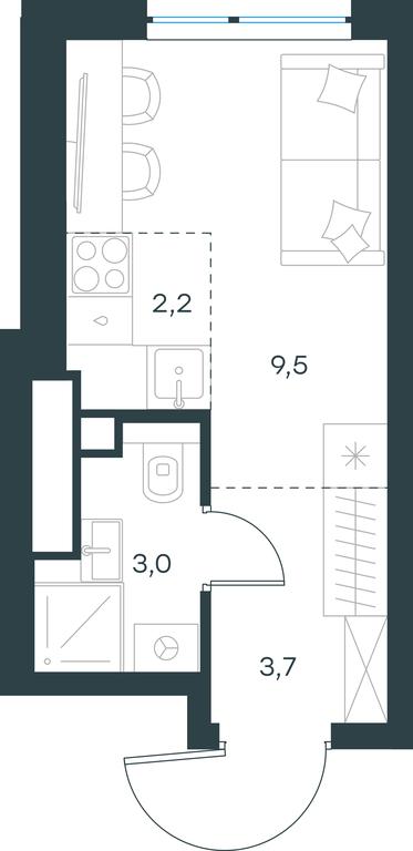 Apartment Sale, 18.4 sq. m. at Level Michurinskiy, Озёрная улица, вл1, Москва, Россия #1 Apartment Sale, 18.4 sq. m. at Level Michurinskiy, Озёрная улица, вл1, Москва, Россия #1