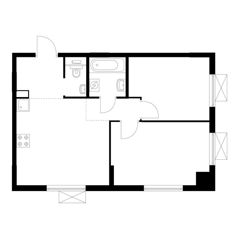2-BD Apartment Sale, 49.9 sq. m. at Volzhskiy Park, 1st Grayvoronovsky Drive, 3с11, Moscow, Russia #1