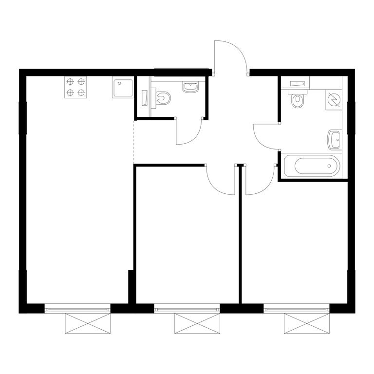 2-BD Apartment Sale, 51.6 sq. m. at Volzhskiy Park, 1st Grayvoronovsky Drive, 3с11, Moscow, Russia #1 2-BD Apartment Sale, 51.6 sq. m. at Volzhskiy Park, 1st Grayvoronovsky Drive, 3с11, Moscow, Russia #1