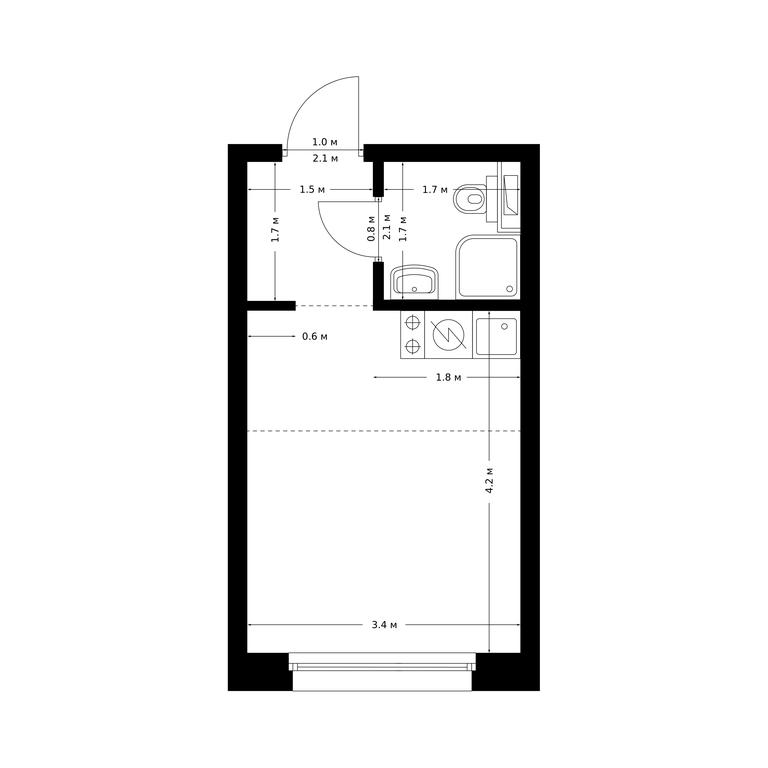 Apartment Sale, 19.4 sq. m. at Polar, Polyarnaya Street, 39Б, Moscow, Russia #1 Apartment Sale, 19.4 sq. m. at Polar, Polyarnaya Street, 39Б, Moscow, Russia #1