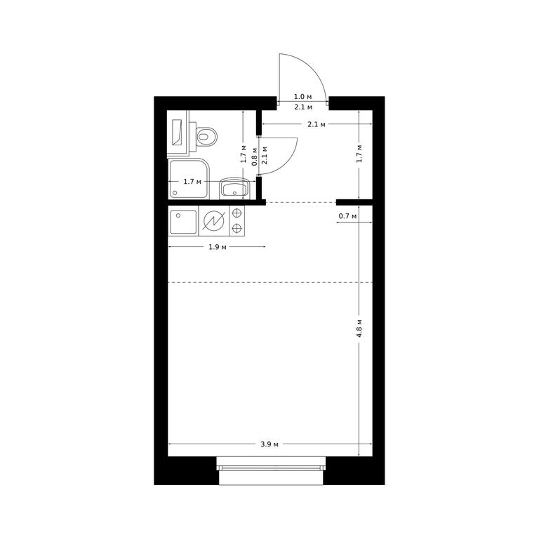 Apartment Sale, 25.1 sq. m. at Polar, Polyarnaya Street, 39Б, Moscow, Russia #1 Apartment Sale, 25.1 sq. m. at Polar, Polyarnaya Street, 39Б, Moscow, Russia #1