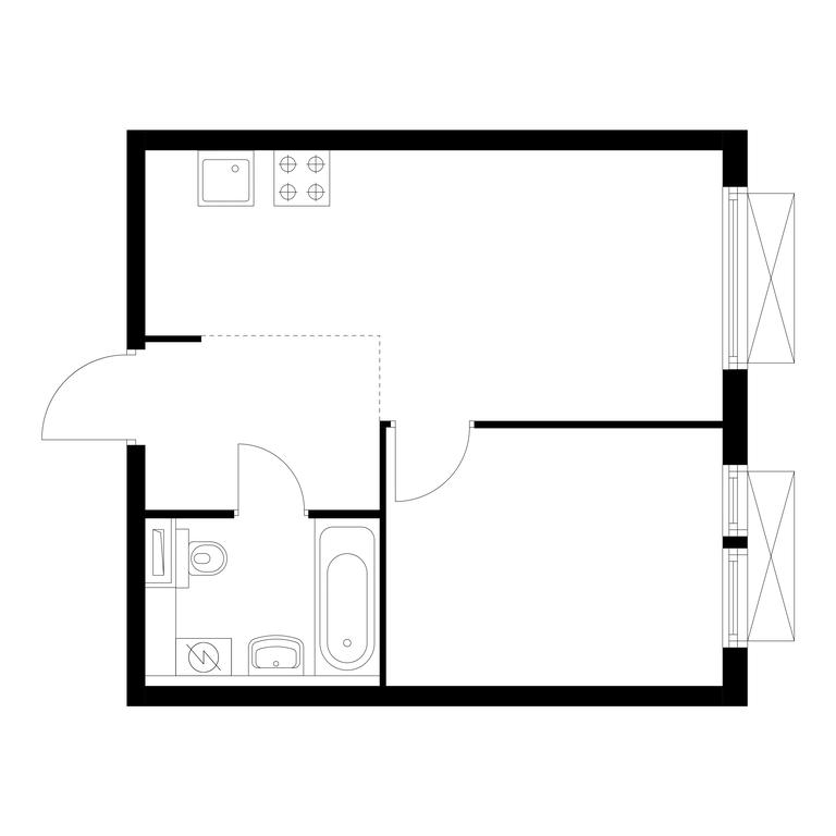 1-BD Apartment Sale, 34.3 sq. m. at Kolskaya 8, Kolskaya Street, 8с16, Moscow, Russia #1 1-BD Apartment Sale, 34.3 sq. m. at Kolskaya 8, Kolskaya Street, 8с16, Moscow, Russia #1