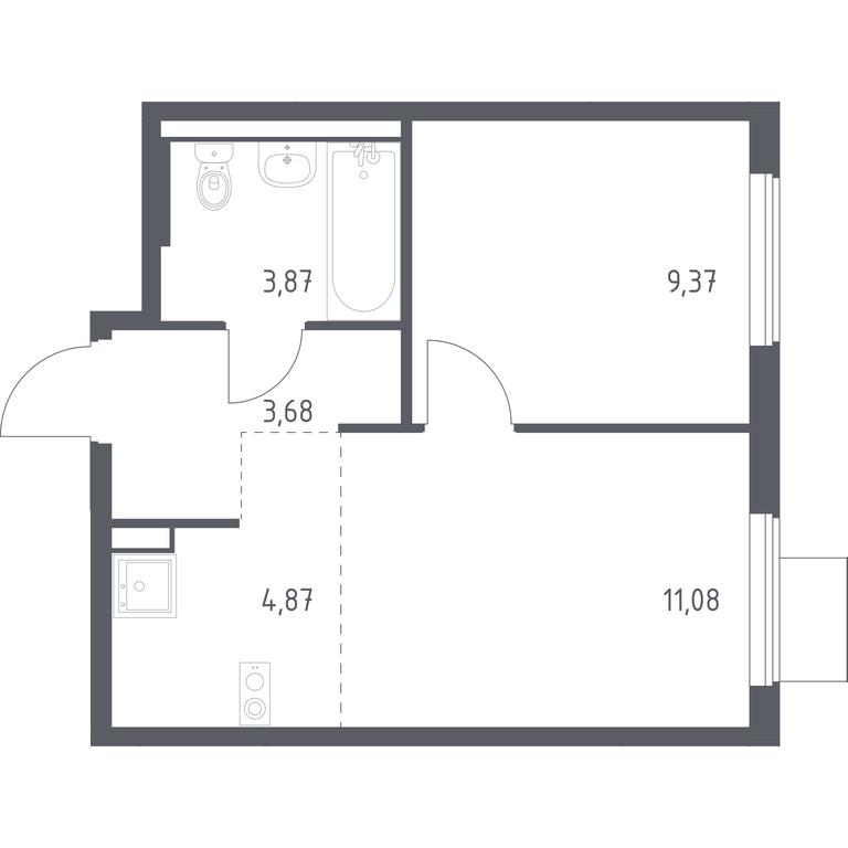 Apartment Sale, 32.87 sq. m. at Gorki Park, Shkolnaya ulitsa, 2, derevnya Korobovo, Leninskiy City District, Moscow Region, Russia #1 Apartment Sale, 32.87 sq. m. at Gorki Park, Shkolnaya ulitsa, 2, derevnya Korobovo, Leninskiy City District, Moscow Region, Russia #1