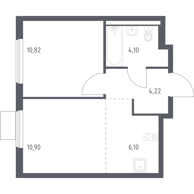 Apartment Sale, 36.14 sq. m. at Gorki Park, Shkolnaya ulitsa, 2, derevnya Korobovo, Leninskiy City District, Moscow Region, Russia #1