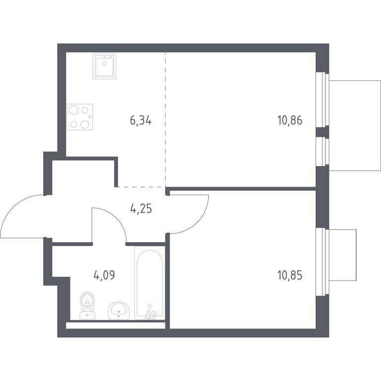Apartment Sale, 36.39平方米 at Gorki Park, Shkolnaya ulitsa, 2, derevnya Korobovo, Leninskiy City District, Moscow Region, Russia #1 Apartment Sale, 36.39平方米 at Gorki Park, Shkolnaya ulitsa, 2, derevnya Korobovo, Leninskiy City District, Moscow Region, Russia #1