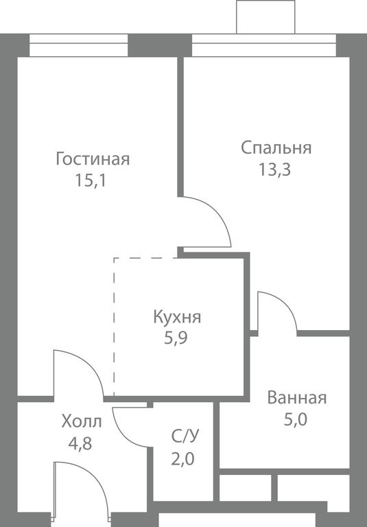 2-BD Apartment Sale, 46.1平方米 at Stellar City, Skolkovskoye Highway, 1, Moscow, Russia #1 2-BD Apartment Sale, 46.1平方米 at Stellar City, Skolkovskoye Highway, 1, Moscow, Russia #1