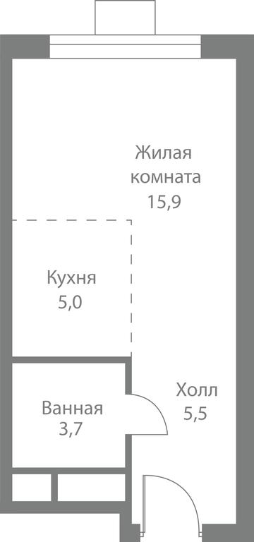 Apartment Sale, 30.1平方米 at Stellar City, Skolkovskoye Highway, 1, Moscow, Russia #1