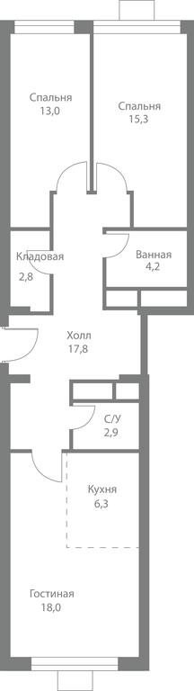 3-BD Apartment Sale, 80.3平方米 at Stellar City, Skolkovskoye Highway, 1, Moscow, Russia #1 3-BD Apartment Sale, 80.3平方米 at Stellar City, Skolkovskoye Highway, 1, Moscow, Russia #1