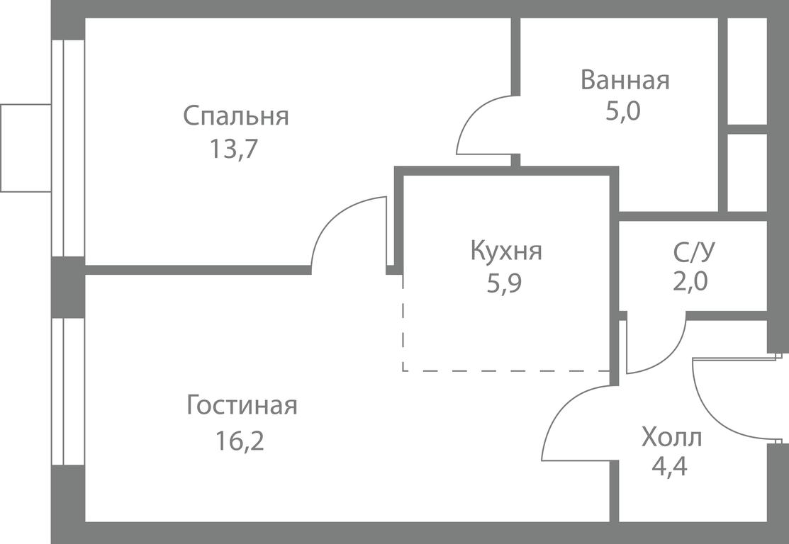 2-BD Apartment Sale, 47.2平方米 at Stellar City, Skolkovskoye Highway, 1, Moscow, Russia #1 2-BD Apartment Sale, 47.2平方米 at Stellar City, Skolkovskoye Highway, 1, Moscow, Russia #1