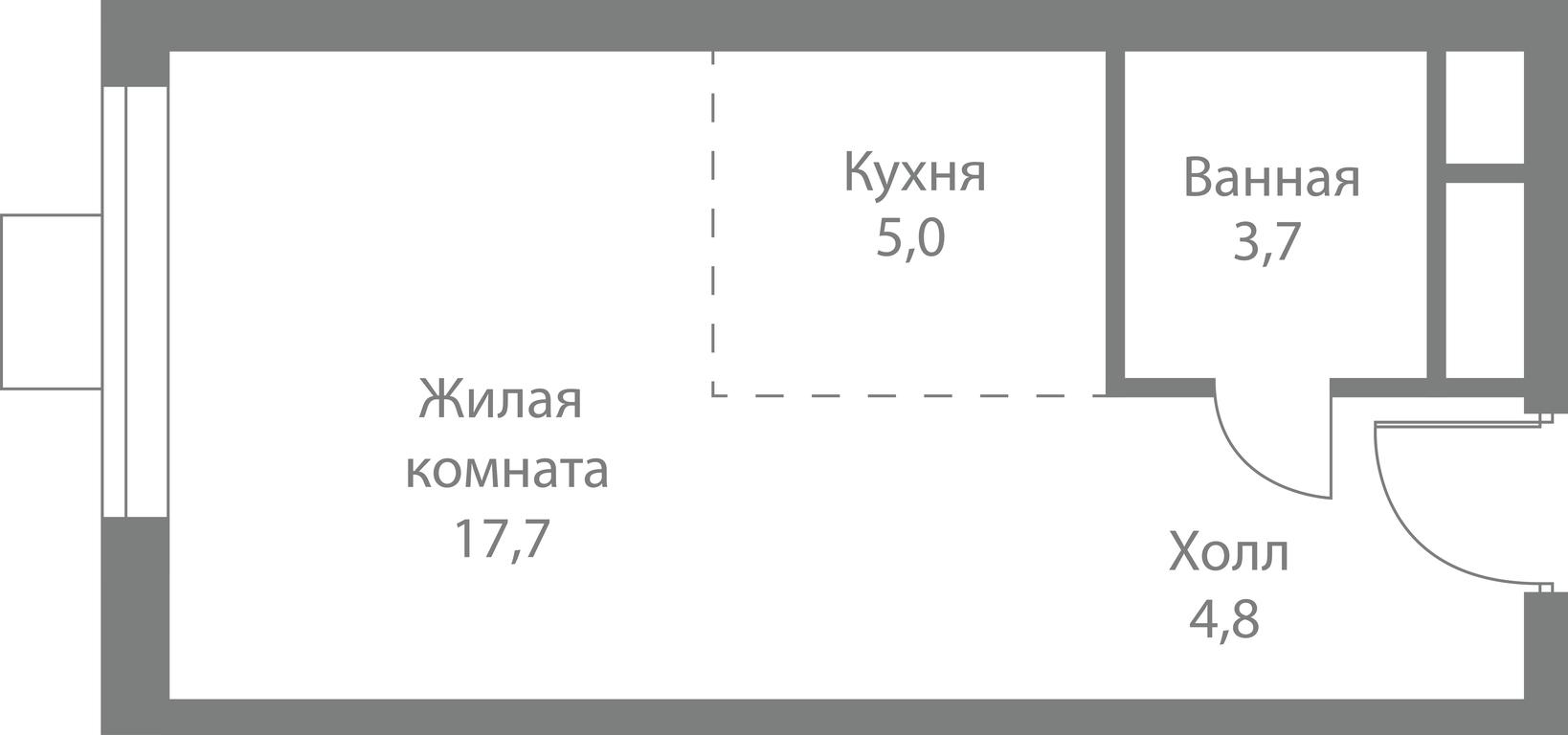 Apartment Sale, 31.2平方米 at Stellar City, Skolkovskoye Highway, 1, Moscow, Russia #1