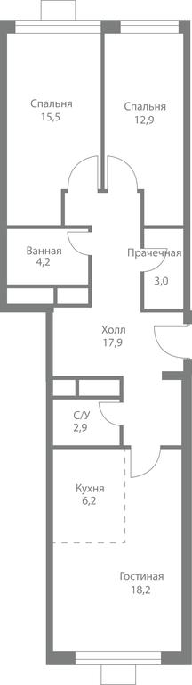 3-BD Apartment Sale, 80.8平方米 at Stellar City, Skolkovskoye Highway, 1, Moscow, Russia #2 3-BD Apartment Sale, 80.8平方米 at Stellar City, Skolkovskoye Highway, 1, Moscow, Russia #2