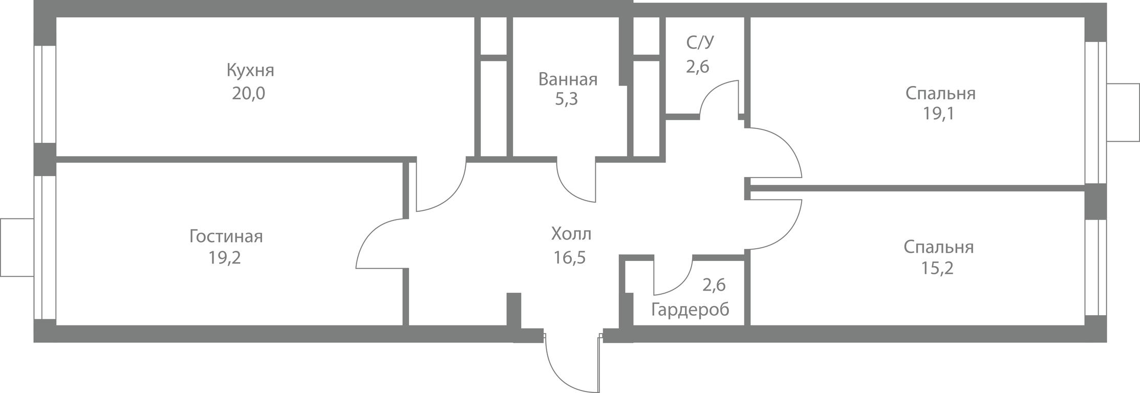3-BD Apartment Sale, 100.5平方米 at Stellar City, Skolkovskoye Highway, 1, Moscow, Russia #1