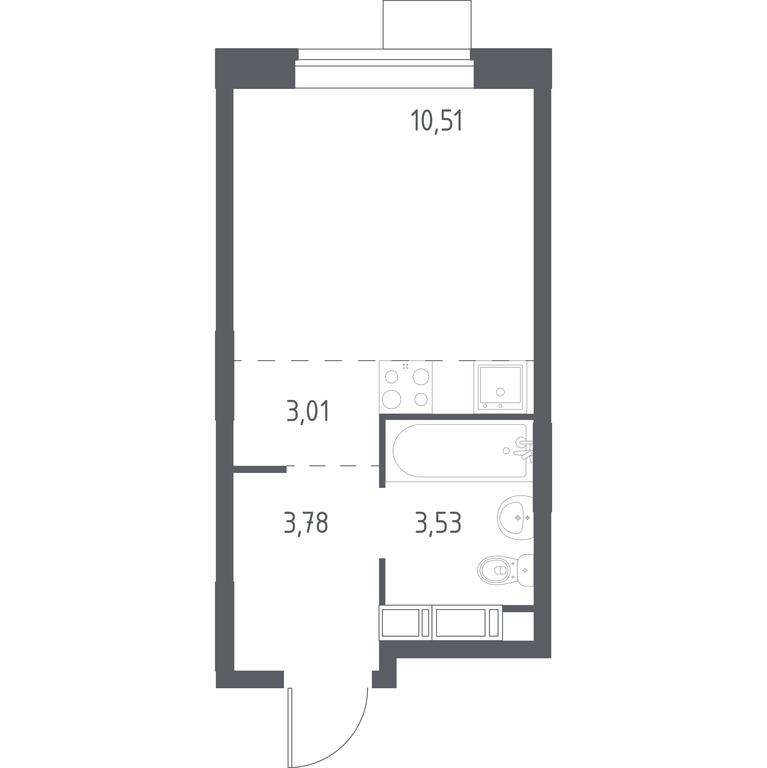 Apartment Sale, 19.9 sq. m. at Novograd Pavlino, Kosinskoye shosse, 2, Novoye Pavlino Microdistrict, Balashikha, Moscow Region, Russia #1