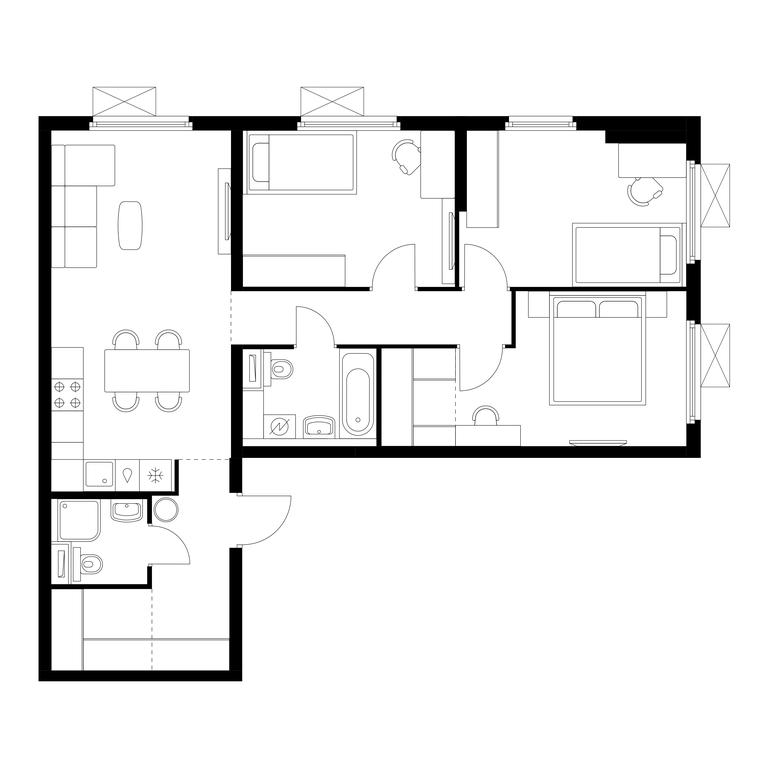 3-BD Apartment Sale, 79.6 sq. m. at Yaroslavskiy, 16th Microdistrict, Mytischi, Moscow Region, Russia #1 3-BD Apartment Sale, 79.6 sq. m. at Yaroslavskiy, 16th Microdistrict, Mytischi, Moscow Region, Russia #1