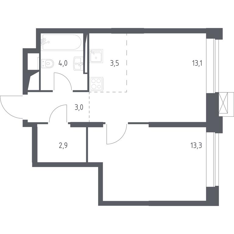 Apartment Sale, 39.77 sq. m. at Vereiskaya 41, Vereyskaya Street, 41, Moscow, Russia #1