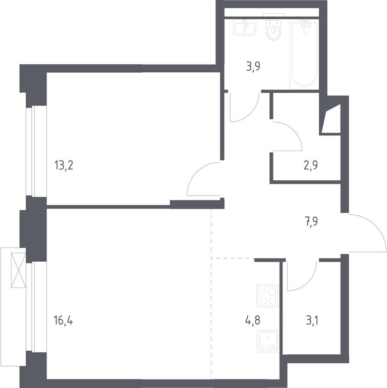 Продажа квартиры, 52,2 м² в ЖК «Верейская 41», Верейская улица, 41, Москва, Россия #1